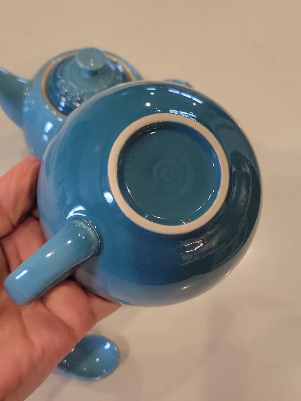 Retired Le Creuset Tea For 2 Set In Carribean Color